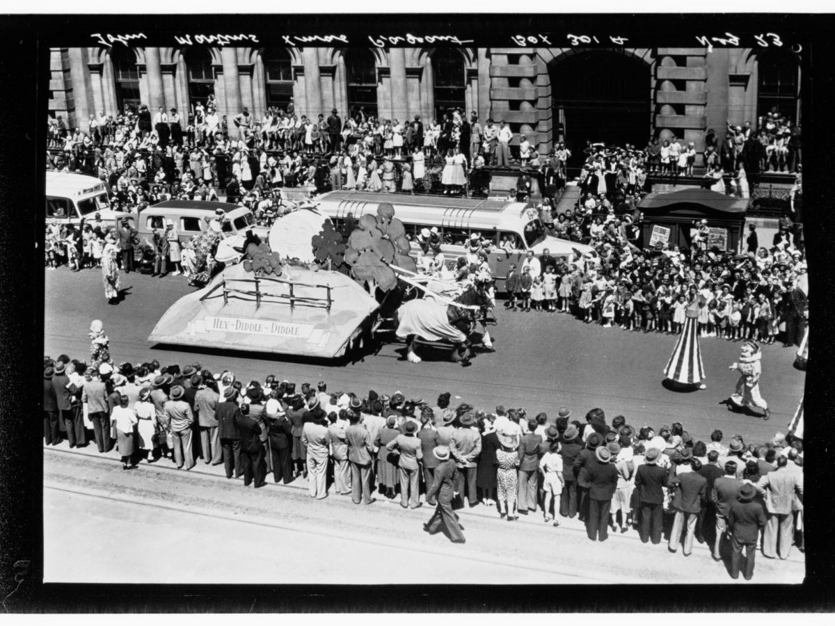 " John Martin's Christmas Pageant" by State Government Photographer is marked with CC0 1.0.